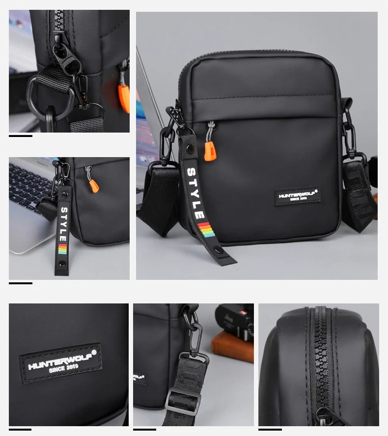 Casual Mini Crossbody Bag Small Men's Shoulder Bag Men Diagonal Small Backpack Light Messenger Phone Bag Boy Fanny Chest Pack