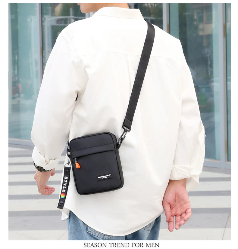 Casual Mini Crossbody Bag Small Men's Shoulder Bag Men Diagonal Small Backpack Light Messenger Phone Bag Boy Fanny Chest Pack