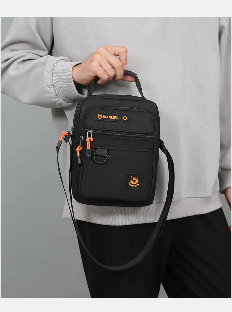 New Fashion Men Shoulder Bag Waterproof Oxford Casual Crossbody Bag For Men Light Weight Messenger Bag Black Nylon Male Handbag