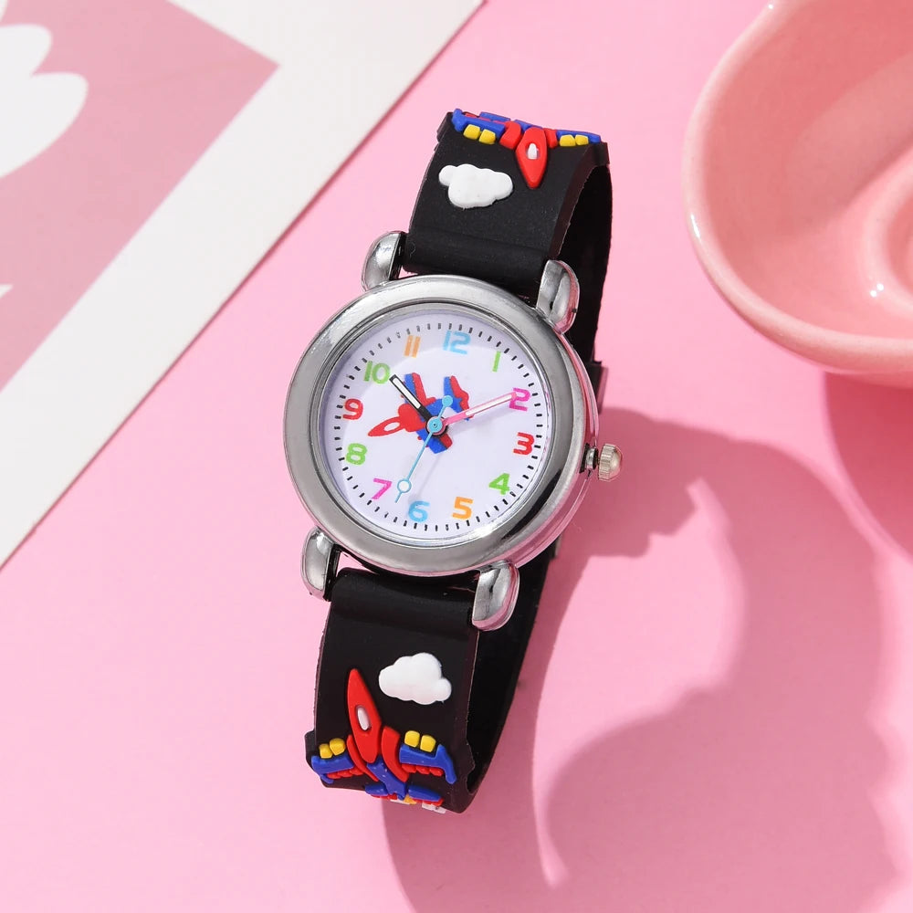 Fashion Children Watches Silicone Quartz Wristwatch Birthday Gift Kid Girl Boy Study Time Girl Watch Reloj