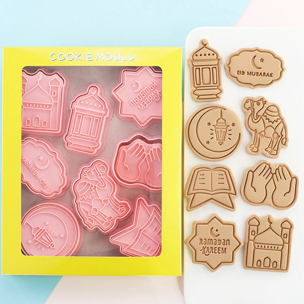 EID Mubarak Biscuit Mold Cookie Cutter 2025 Ramadan Decoration for Home Islamic Muslim Party Decor Eid Al Adha Ramadan Kareem