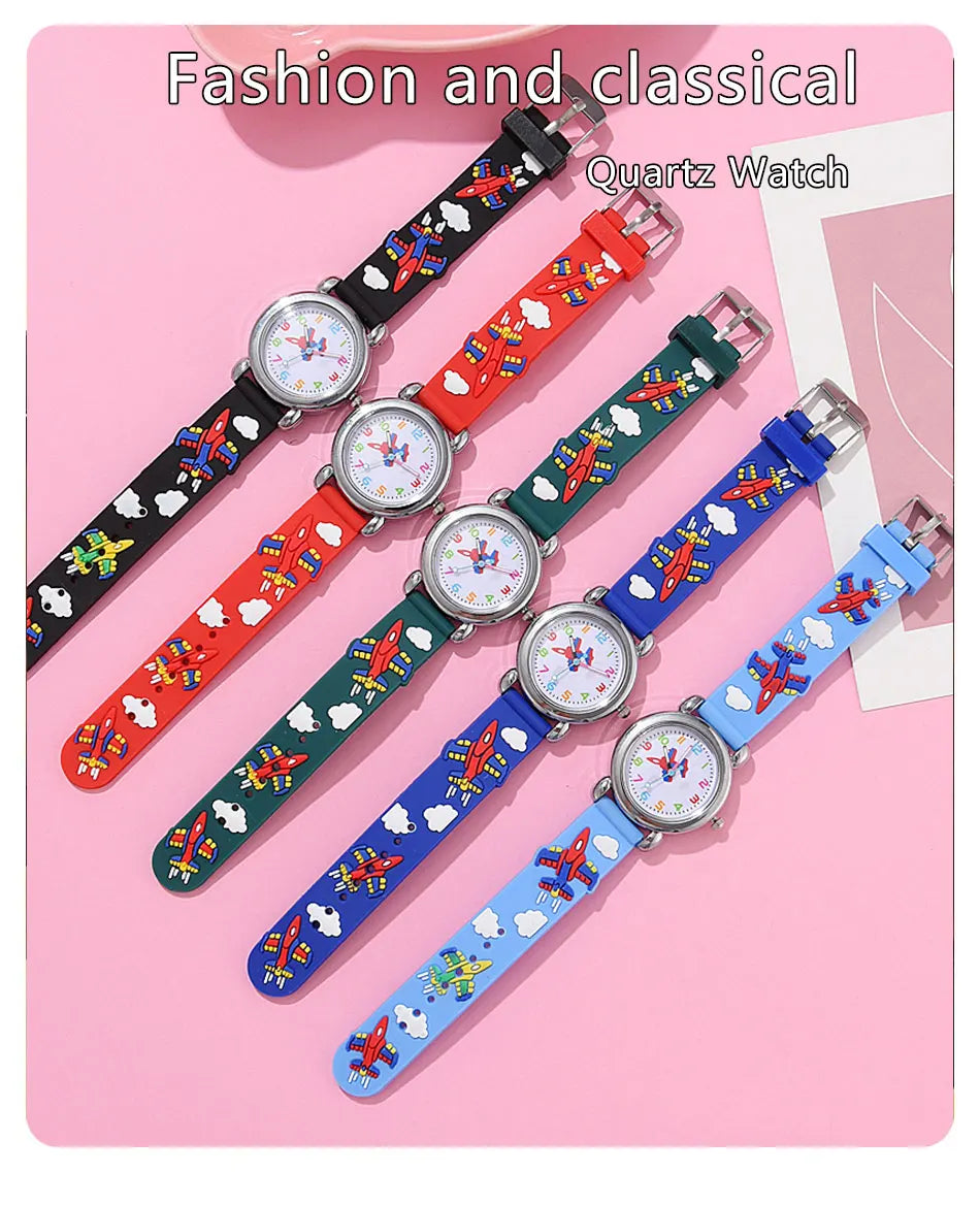 Fashion Children Watches Silicone Quartz Wristwatch Birthday Gift Kid Girl Boy Study Time Girl Watch Reloj