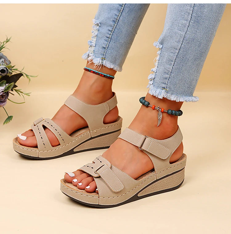 2024 Women Sandals Summer Shoes Open Toe Shoes Woman Plus Size Women Shoe Wedge Sandals Women Ladies Party Female Footwear