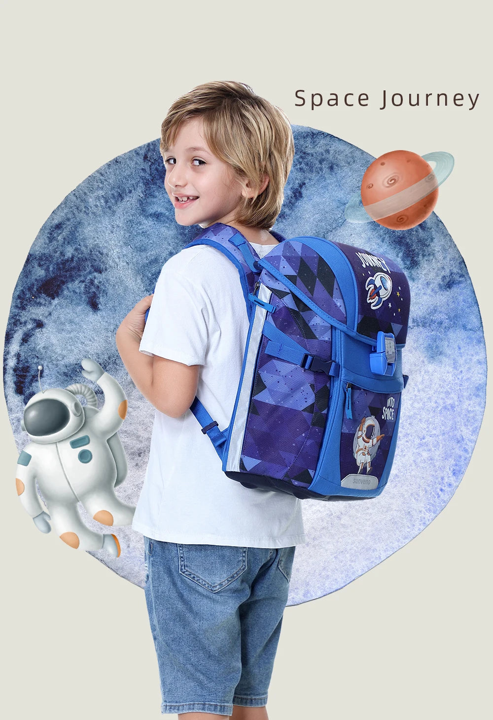 Sunveno School Bag Children's School Backpack Kids Backpack for Boys Girls Elementary Kindergarten Preschool School Bag