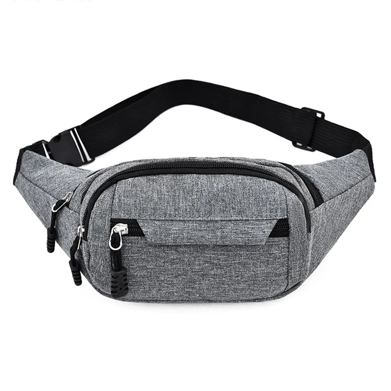 Men's Breast Package Waterproof Outdoor Sports Bag Canvas Pouch Korean-style Waist Bag Fanny Pouch Crossbody Male Banana Bag