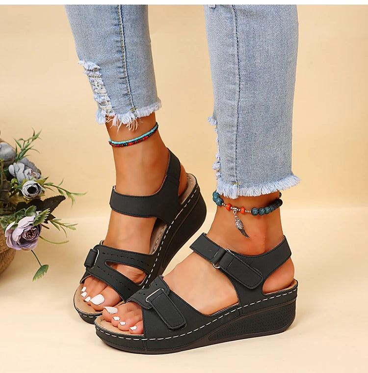 2024 Women Sandals Summer Shoes Open Toe Shoes Woman Plus Size Women Shoe Wedge Sandals Women Ladies Party Female Footwear