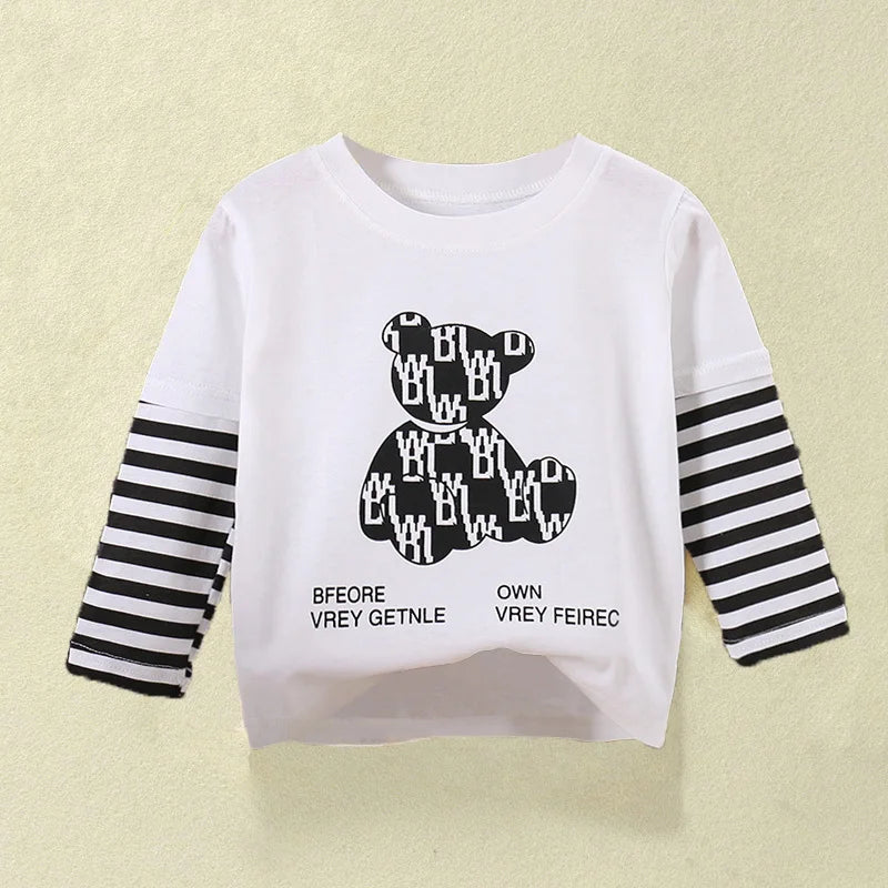 Children's Clothing Boys Girls T-Shirt kids clothes Cartoon Tops Long Sleeve Baby Clothing Autumn Winter Cotton Print Sweatshirt