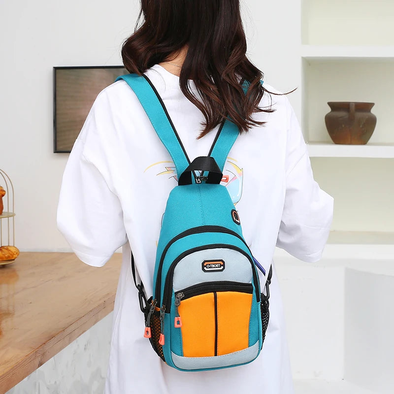 New Women Mini Backpack Small Chest Bag For Men Messenger Shoulder Bag Unisex Sport Chest Bag Girl Daypack Casual Crossbody Bag