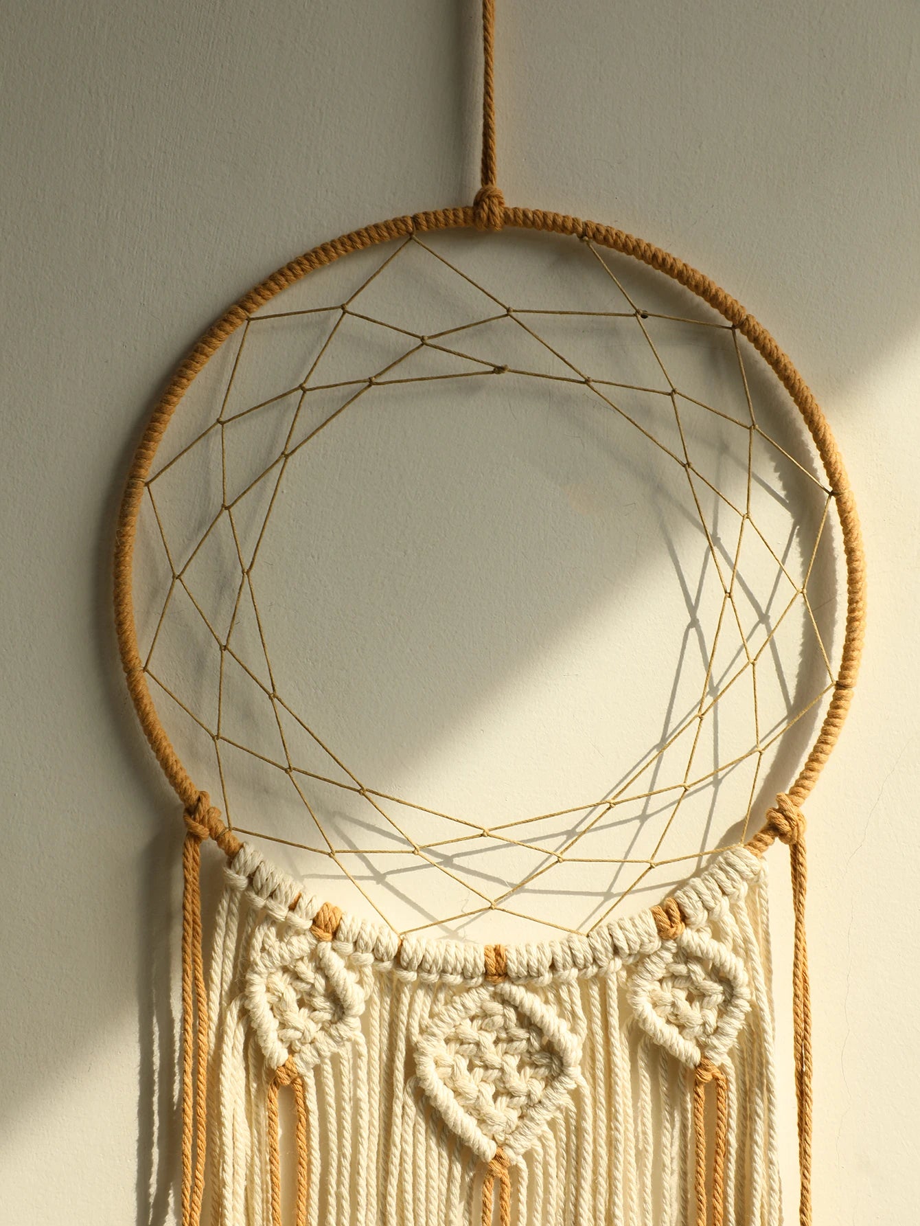 Macrame Dream Catcher Bohemian Leaf Wall Hanging Nordic Decor Boho Handmade Tapestry Ornaments for Home Living Room Decoration