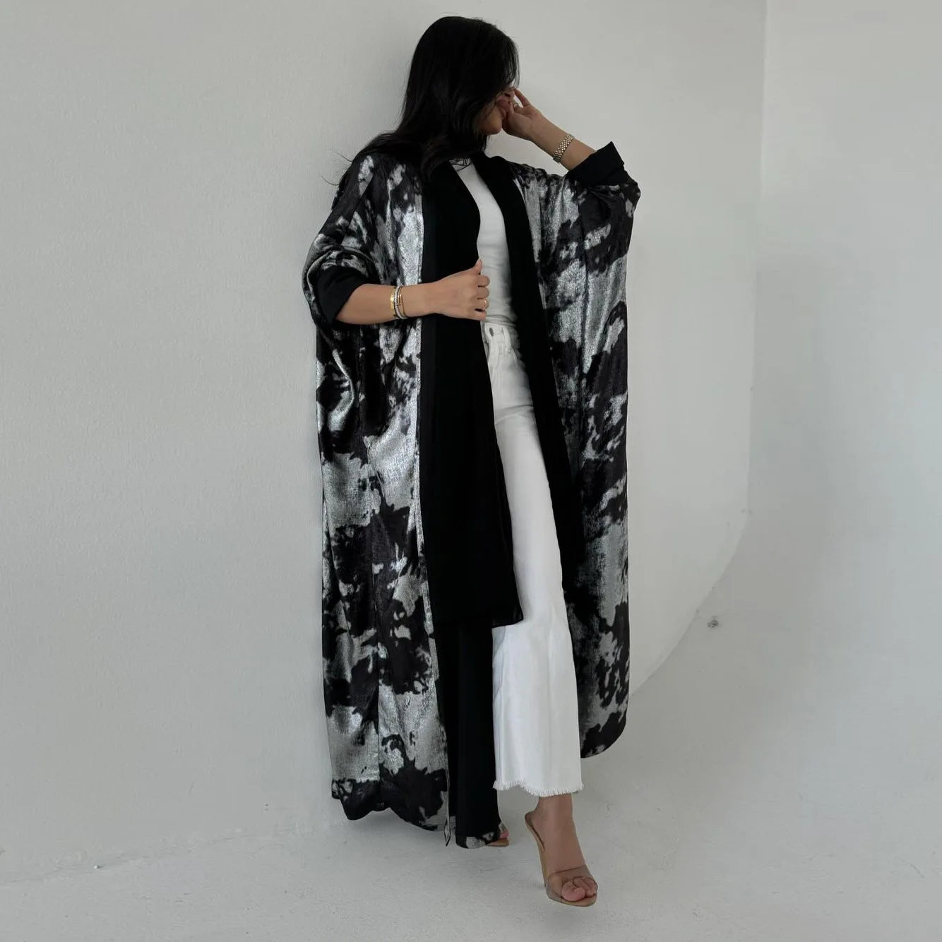 Dubai Eid Djellaba Open Kimono Abaya for Women Muslim Long Dress Kaftan Kebaya Caftan Marocain Islam Clothing Jalabiya Arab Robe