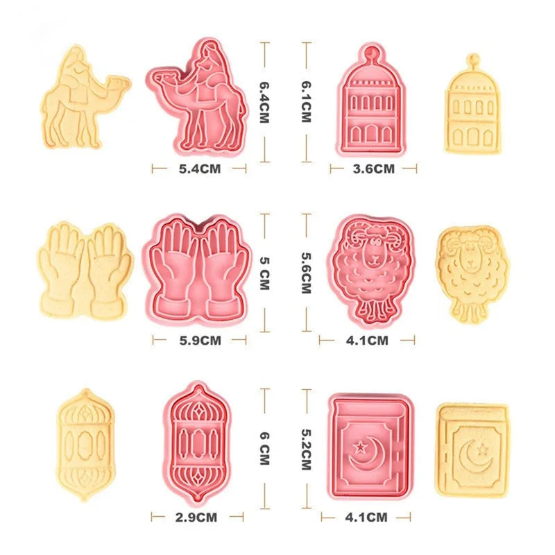 Eid Mubarak Biscuit Mold Cookie Cutters DIY Cake Baking Tools Islamic Muslim Party Decor Ramadan Decor for Home 2025 Al Adha