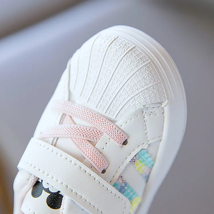 Disney White Casual Shoes For Baby Boy Girl Brand Children Sneaker Mickey Mouse Kids Sports Shoes Toddler Walking Shoes Size 25