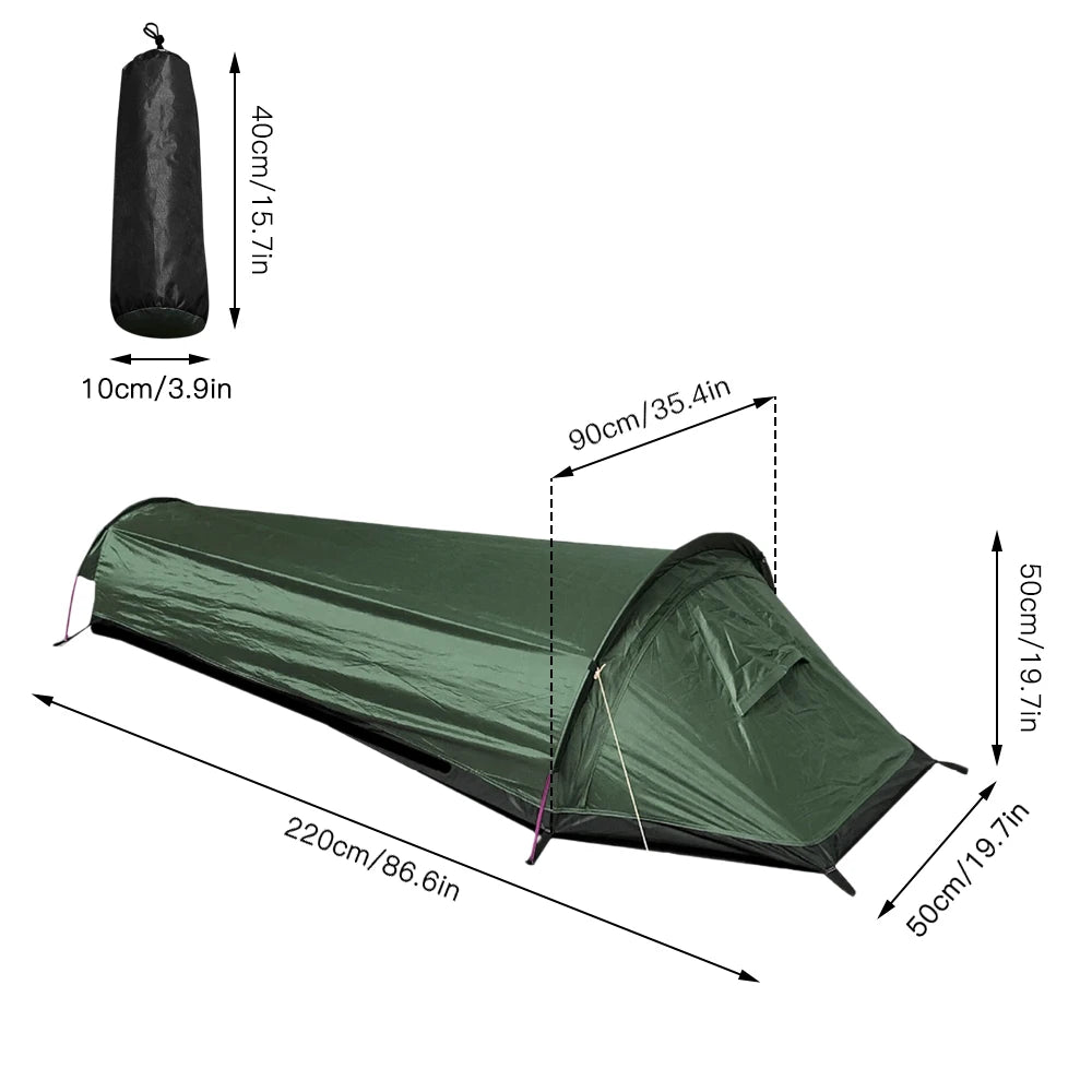 Backpacking Tent Outdoor Hiking Camping Sleeping Bag Tent Waterproof Lightweight Single Person Tent