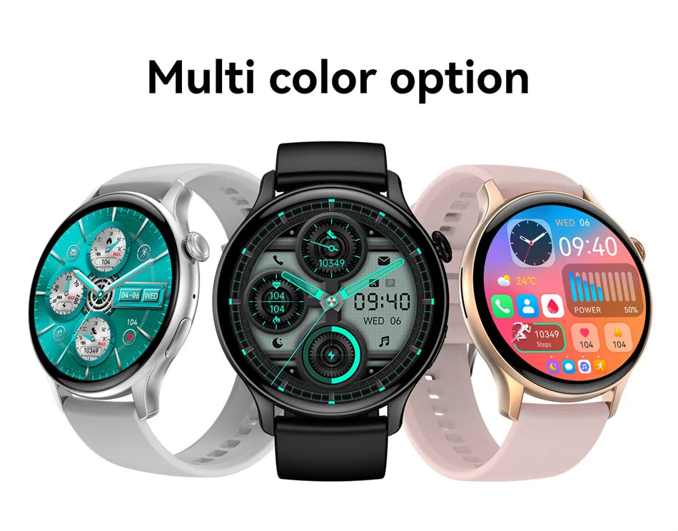 2024 True AMOLED Smart Watch Ladies Screen Always Show Time 466*466 HD Health Tracker Voice Calling Smartwatch Women For Xiaomi