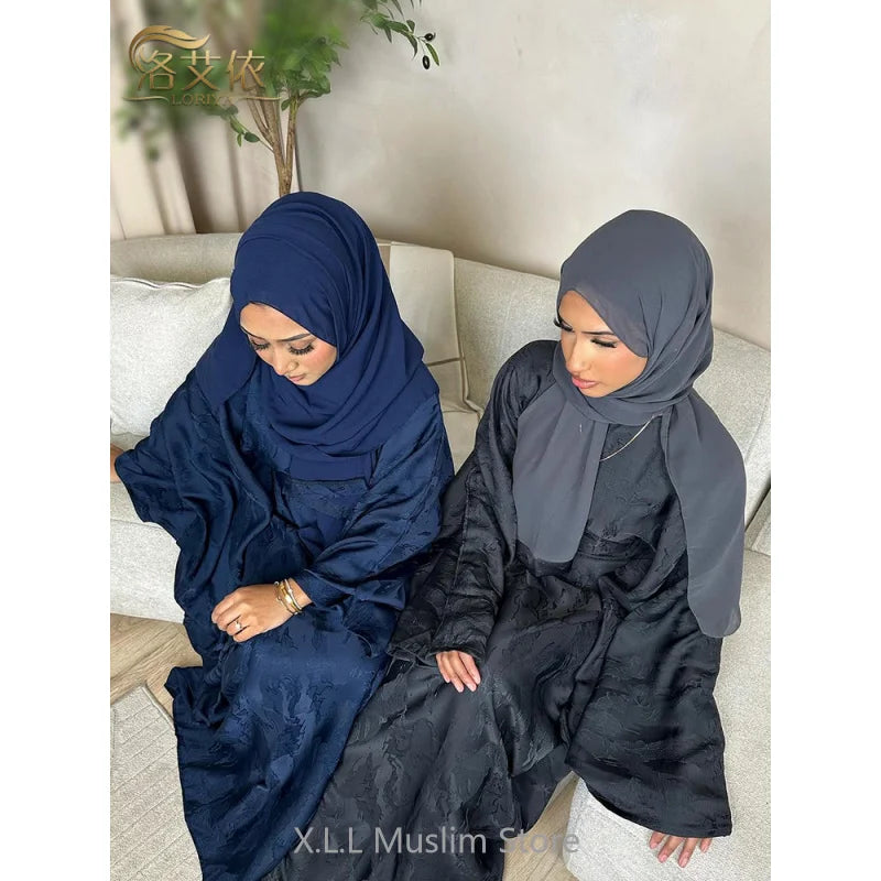 Women's Abayas 2024 Eid Ramadan Abaya Dubai Luxury Caftan Marocain Femme Long Dresses Muslim Women Clothing Kebaya Kaftan Robe