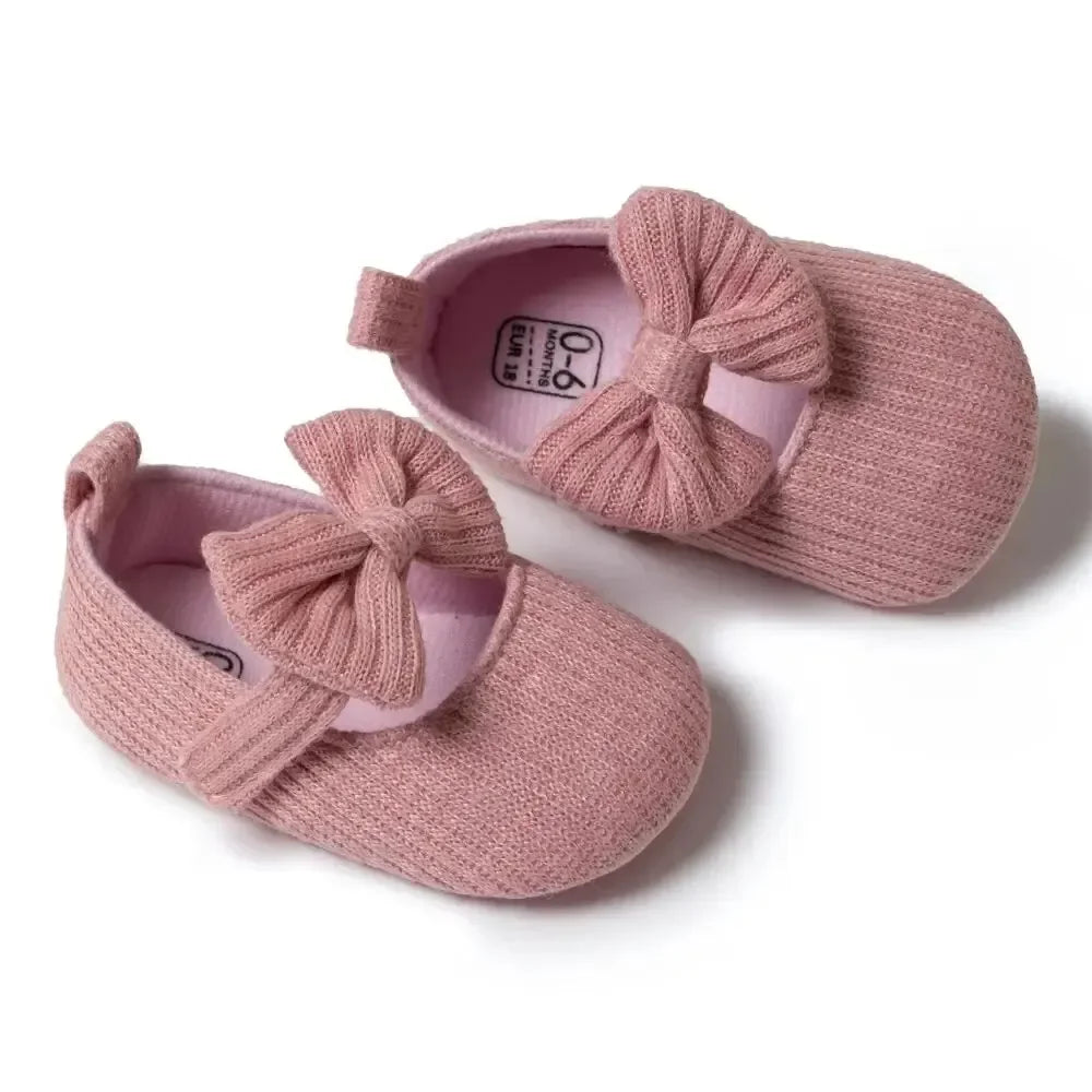 Meckior Spring Autumn Cotton Sole Baby Girl Shoes Newborn Toddler Bow Love First Walkers Anti-slip Baby Casual Shoes Moccasins