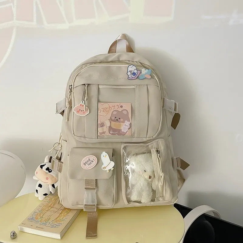 Girls Backpack Cute School Bags For Student Teens Girls Pockets Women Laptop Backpack Harajuku