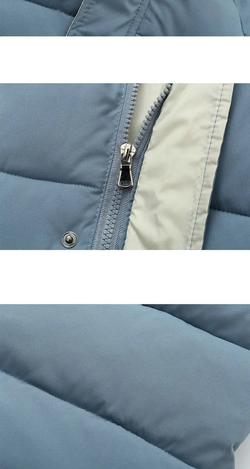 Kids Down Outerwear Winter Clothes Teen Boys Girls Cotton-Padded Parka Coats 2-12Y Brazil Children Thicken Warm Long Jackets