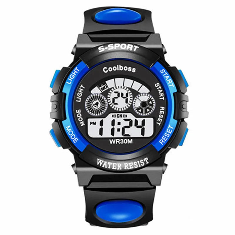 Electronic Watch For Boys Girls Children Luminous Dial Military Sport Watches for Kids Waterproof Multi-function Digital Watch