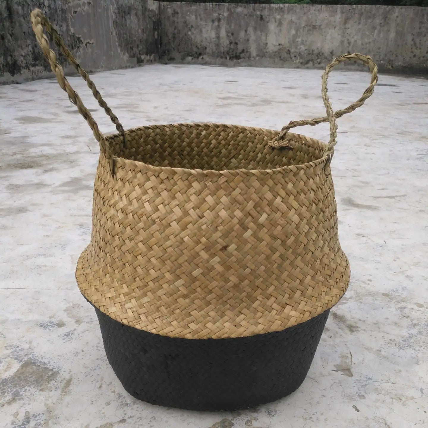 Storage Baskets Straw Wicker Rattan Hanging Flowerpot Seagrass Folding Laundry Baskets Garden Plant Basket Home Decor Pastoral