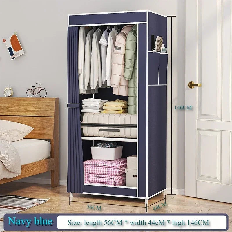 Household Multi-layer Wardrobe Rental Room Storage Wardrobes Single Person Economy Fabric Wardrobe Minimalism Fabric Wardrobes