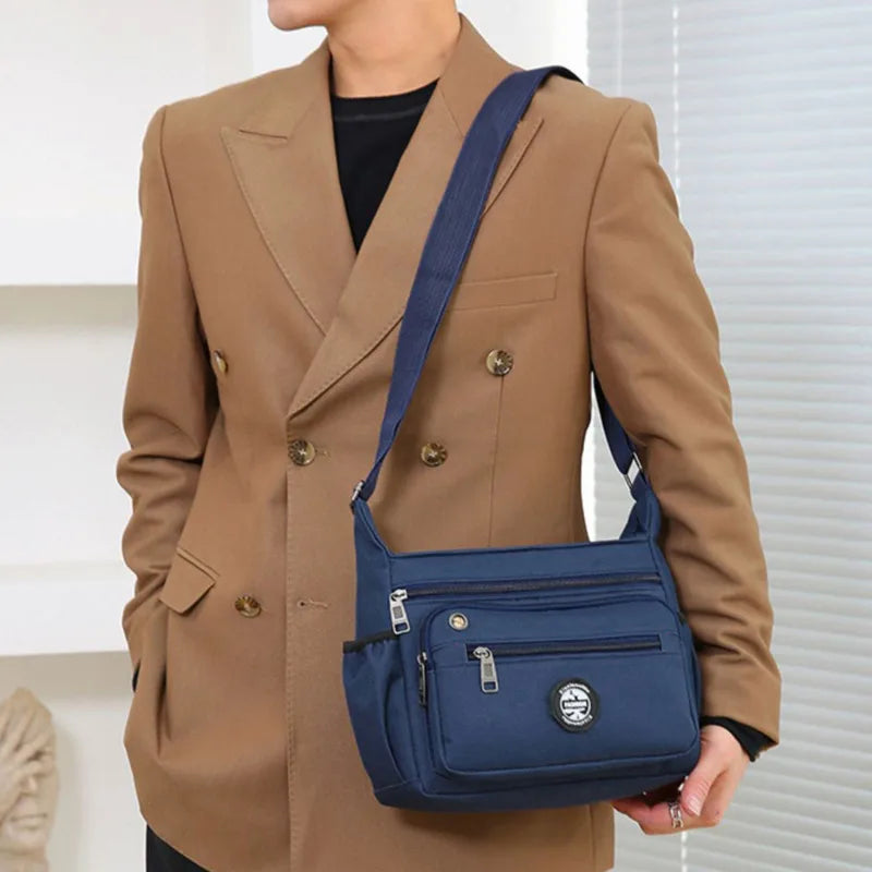 2024 Men's Messenger Bag Crossbody Shoulder Bags Men Small Sling Pack For Work Business Waterproof Oxford Packs Satchel Purse