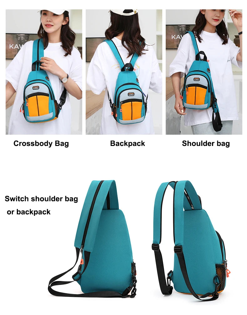 New Women Mini Backpack Small Chest Bag For Men Messenger Shoulder Bag Unisex Sport Chest Bag Girl Daypack Casual Crossbody Bag