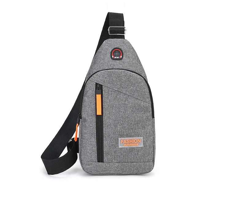 Casual Men Chest Bag Nylon Small Shoulder Bag Running Cycling Belt Sling Bag Outdoor Sport Crossbody Bag Travel Phone Pouch Bag