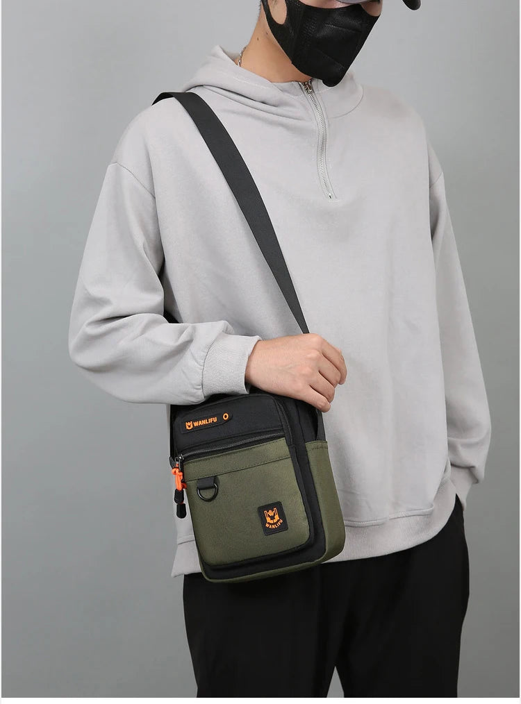 New Fashion Men Shoulder Bag Waterproof Oxford Casual Crossbody Bag For Men Light Weight Messenger Bag Black Nylon Male Handbag