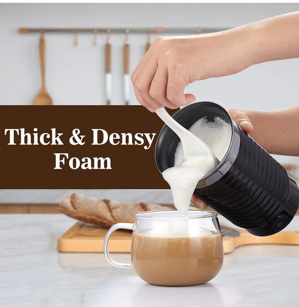 220V Electric Milk Frother Frothing Automatic Milk Warmer Foamer Cold/Hot Latte Cappuccino Chocolate Foam Maker Kitchen Tools