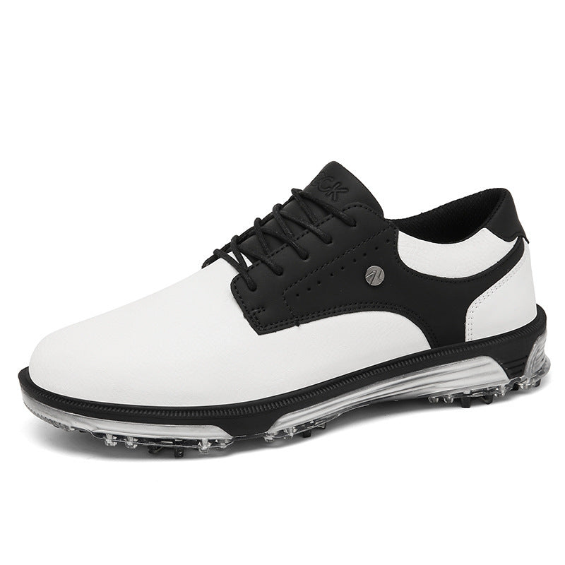 Men's Plus Size Fixed Studs Golf Training British Style Waterproof Sneakers