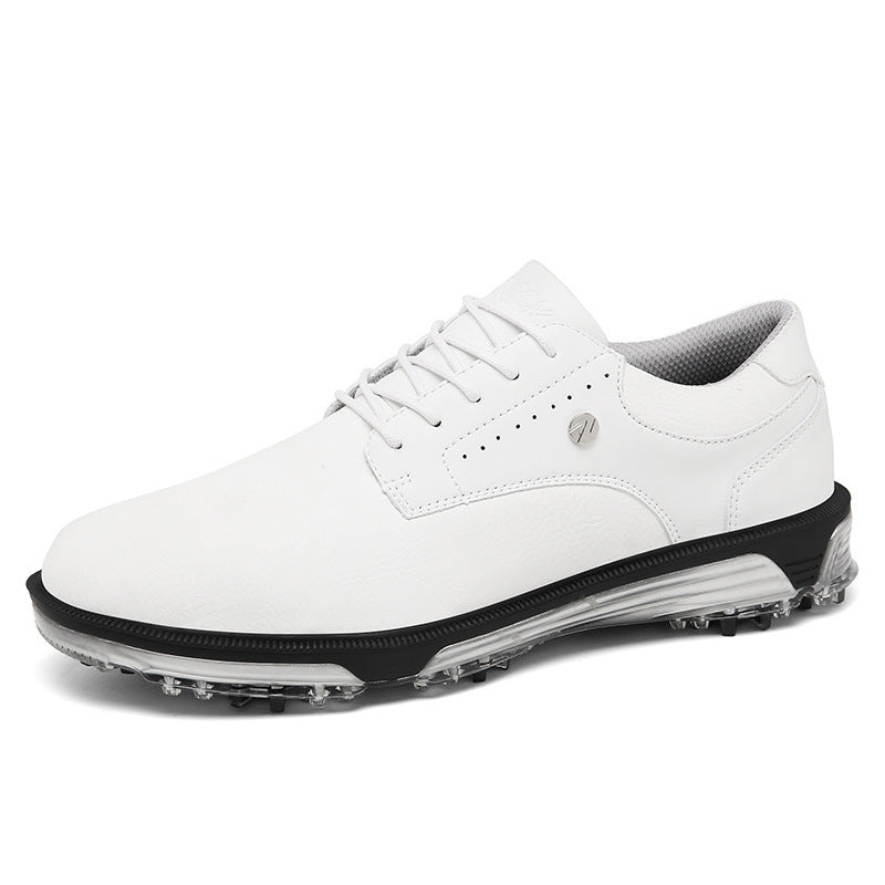 Men's Plus Size Fixed Studs Golf Training British Style Waterproof Sneakers